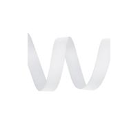 Neel Blue 15mm x 10 Metres Grosgrain Ribbon, Solid Polyester Ribbon in White Neel Blue White