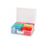 Neel Blue 16 Case Photo Keeper, 4 in x 6 in Photo, Storage Box - 1pc Neel Blue Multicolor
