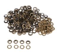 Neel Blue 17mm Brass Eyelets With Washers, Rust-Proof Grommets, Bronze - 50Pcs
