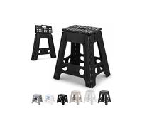 Neel Blue 18inch Folding Step Stool, Anti-Skid Stool for Camping & Travel in Black Neel Blue Black