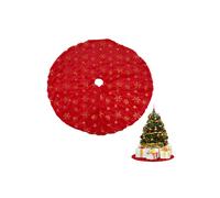 Neel Blue 1M Christmas Large Red & Gold Snowflake Tree Skirt Neel Blue Red
