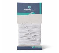 Neel Blue 1mm Elastic Cord, Thread Beading String Round Cord Stretchy Elastic, White - 25 Metres