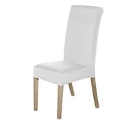 Neel Blue 1Pc High-Back Spandex Stretch, Universal Armless Chair Protective Slipcovers - White