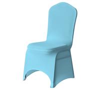Neel Blue 1Pc Spandex Arched Front Chair Covers Stretch Fabric Removable Washable Slipcovers - Baby Blue