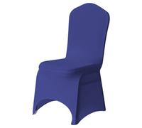 Neel Blue 1Pc Spandex Arched Front Chair Covers Stretch Fabric Removable Washable Slipcovers - Purple