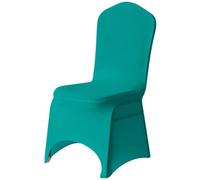 Neel Blue 1Pc Spandex Arched Front Chair Covers Stretch Fabric Removable Washable Slipcovers - Turquoise