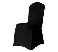 Neel Blue 1Pc Spandex Polyester Stretch Fabric Slipcover Washable & Removable Chair Cover - Black