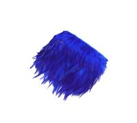 Neel Blue 2 Metres Rooster Feather, Hackle Feather Fringe for Sewing, Dress Trim in Royal Neel Blue Royal