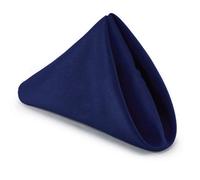 Neel Blue 20 Inch Navy Blue Polyester Table Napkins, Reusable, Wrinkle-Resistant - 50X50Cm, 10Pcs