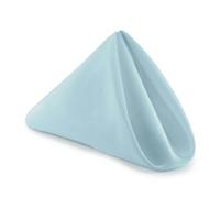 Neel Blue 20 Inch Polyester Table Napkins, Reusable, Wrinkle-Resistant Cloth Napkins - Baby Blue, 10Pcs