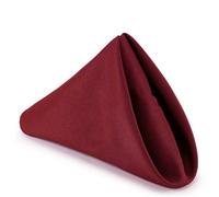 Neel Blue 20 Inch Polyester Table Napkins, Reusable, Wrinkle-Resistant Cloth Napkins - Burgundy, 10Pcs