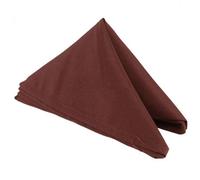 Neel Blue 20 Inch Polyester Table Napkins, Reusable, Wrinkle-Resistant Cloth Napkins - Chocolate, 10Pcs