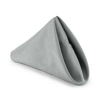 Neel Blue 20 Inch Silver Polyester Table Napkins, Reusable, Wrinkle-Resistant - 50X50Cm, 12Pcs