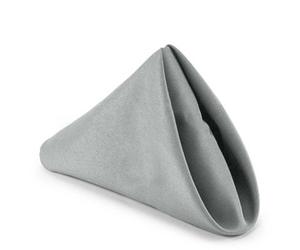 Neel Blue 20 Inch Silver Polyester Table Napkins, Reusable, Wrinkle-Resistant - 50X50Cm, 12Pcs