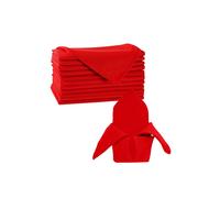 Neel Blue 20"x20" White Christmas Table Napkin, 100% Spun Polyester, Stain-Resistant - 10pcs in Red Neel Blue Red