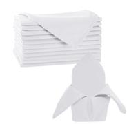 Neel Blue 20"x20" White Christmas Table Napkin, 100% Spun Polyester, Stain-Resistant - 1Pc