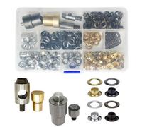 Neel Blue 200Pcs Eyelet Grommet Set With Fixing Dies & Hole Cutting Dies, 6mm