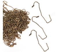 Neel Blue 20Cm Bronze Metal Chain, Ball Bead Chain Extender, 100Pcs