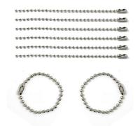 Neel Blue 20Cm Silver Metal Chain, Ball Bead Chain Extender, 100Pcs