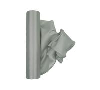 Neel Blue 20cm x 29cm Solid Satin Roll Large Fabric for Chair Sash Wedding Bouquet Décor Drapery in Silver | Size: 20 cm x 29 cm Neel Blue Silver 20 cm x 29 cm