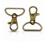 Neel Blue 20mm Bronze Lobster Claw Clasp Swivel Trigger Clip With Keyring