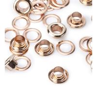 Neel Blue 20mm Chrome Coated Brass Eyelets With Washers, Gold, 100Pcs