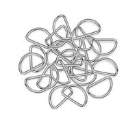 Neel Blue 20mm Metal D Ring Buckle For Diy Crafts, Webbing Strap, Purse, Pet Collars, Silver - 10Pcs
