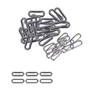 Neel Blue 20mm Oval Shape Brass Eyelets With Washers, Gunmetal, 50Pcs