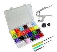 Neel Blue 220 Sets Plastic Snap With Fixing Pliers, T5 Kam Snap 15 Colour Snap & Piler