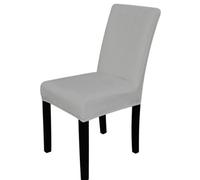 Neel Blue 220Gsm Universal Dining Velvet Chair Cover, Silver Grey - Pack Of 1