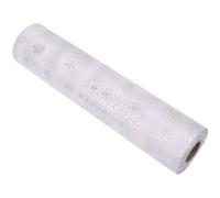 Neel Blue 25M X 29Cm Christmas Snowflake Organza Roll Snow Sheer Glitter Fabric - White