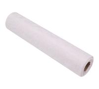 Neel Blue 25M X 29Cm Organza Roll Sparkle Snow Sheer Glitter Fabric With Swirl Design - White