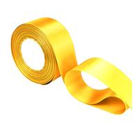 Neel Blue 25mm Champagne Gold Double Sided Satin Polyester Ribbon Roll, 25 Metres