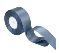 Neel Blue 25mm Dark Silver Double Sided Satin Polyester Ribbon Roll, 25 Metres