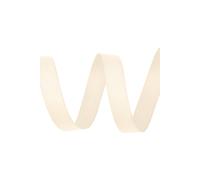 Neel Blue 25mm Grosgrain Ribbon, Solid Polyester Ribbon, 10 Metres in Cream Neel Blue Cream