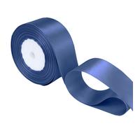 Neel Blue 25mm Navy Double Sided Satin Polyester Ribbon Roll, 25 Metres
