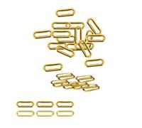 Neel Blue 25mm Oval Shape Brass Eyelets With Washers, Gold, 50Pcs