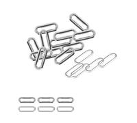 Neel Blue 25mm Oval Shape Brass Eyelets With Washers, Silver, 50Pcs