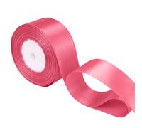 Neel Blue 25mm Rose Pink Double Sided Satin Polyester Ribbon Roll, 25 Metres