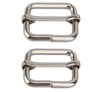 Neel Blue 25mm Silver Heavy-Duty Metal Strap Buckle Adjustable Slider Buckle