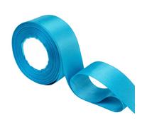 Neel Blue 25mm Turquoise Double Sided Satin Polyester Ribbon Roll, 25 Metres