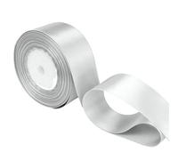 Neel Blue 25mm White Double Sided Satin Polyester Ribbon Roll, 25 Metres