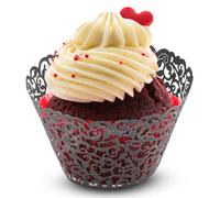 Neel Blue 25Pcs Black Paper Cupcake & Muffin Wrapper For Birthdays, Weddings, Special Events