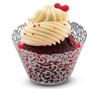 Neel Blue 25Pcs Silver Paper Cupcake & Muffin Wrapper For Birthdays, Weddings, Special Events