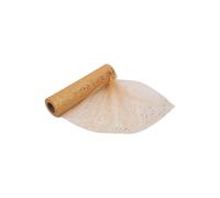 Neel Blue 29cm x 25m Tulle Fabric Roll Sparkle Sequin Glitter Mesh Fabric for Xmas in Gold Neel Blue Gold