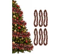 Neel Blue 2M Mixed Colour Christmas Tinsel Garland, Metallic Garland - 6pcs Neel Blue Multicolor