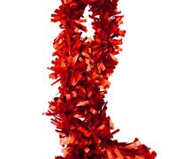 Neel Blue 2M X 9Cm Soft & Bright Christmas Tinsel Garland For Xmas Tree & Home Decorations, Red