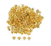 Neel Blue 2mm Brass Eyelets, Durable & Rust-Proof Grommets, Gold - 100Pcs