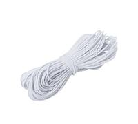 Neel Blue 2mm Elastic Cord, Thread Beading String Round Cord Stretchy Elastic, White - 25 Metres