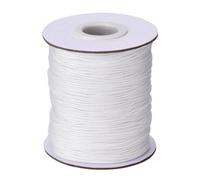 Neel Blue 2mm Wide Nylon Braided Cord Rattail Cord, White - 250 Metres